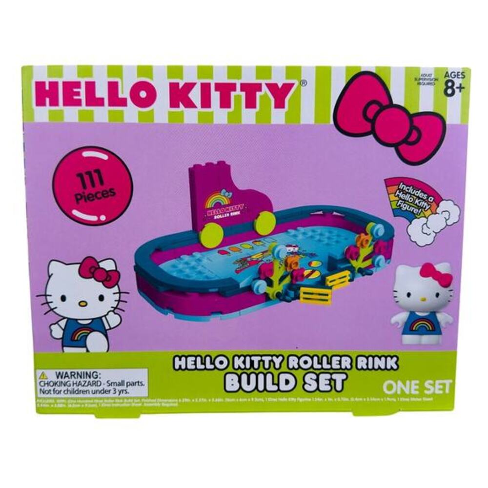 Sanrio Hello Kitty Roller‎ Rink Kid's Building Block Toy, 111 Piece